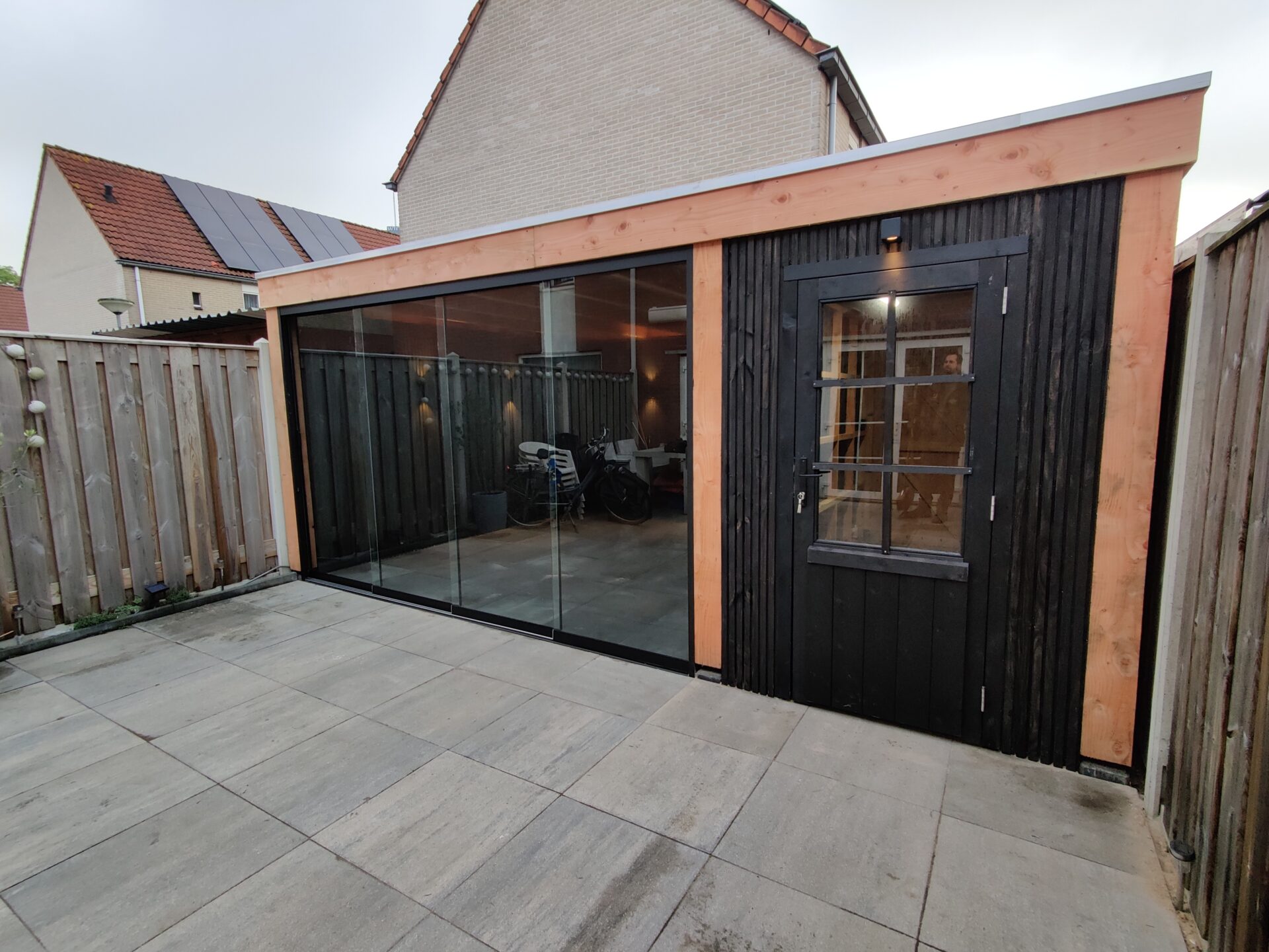 tuin overkapping op maat met schuifwanden